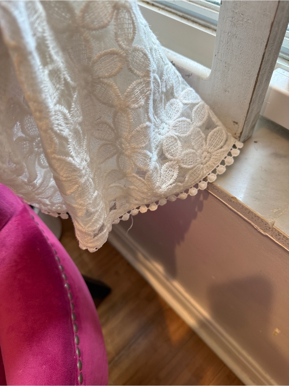 White Floral Lace Wrap Dress - Women’s - Picture 3 of 13
